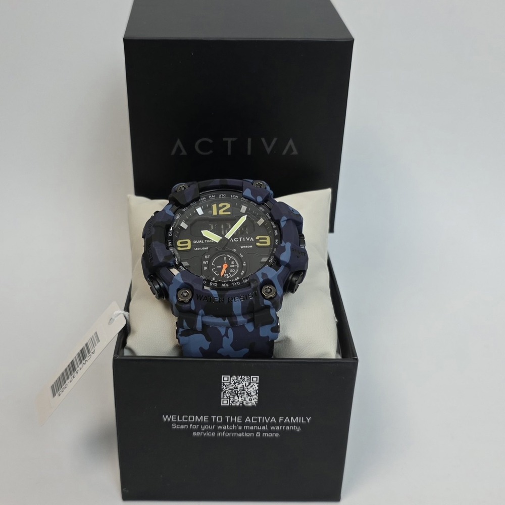 NEW Activa X Invicta BlackOps Digital Men's Watch 56mm, Camouflage Blue #905 - Picture 3 of 5
